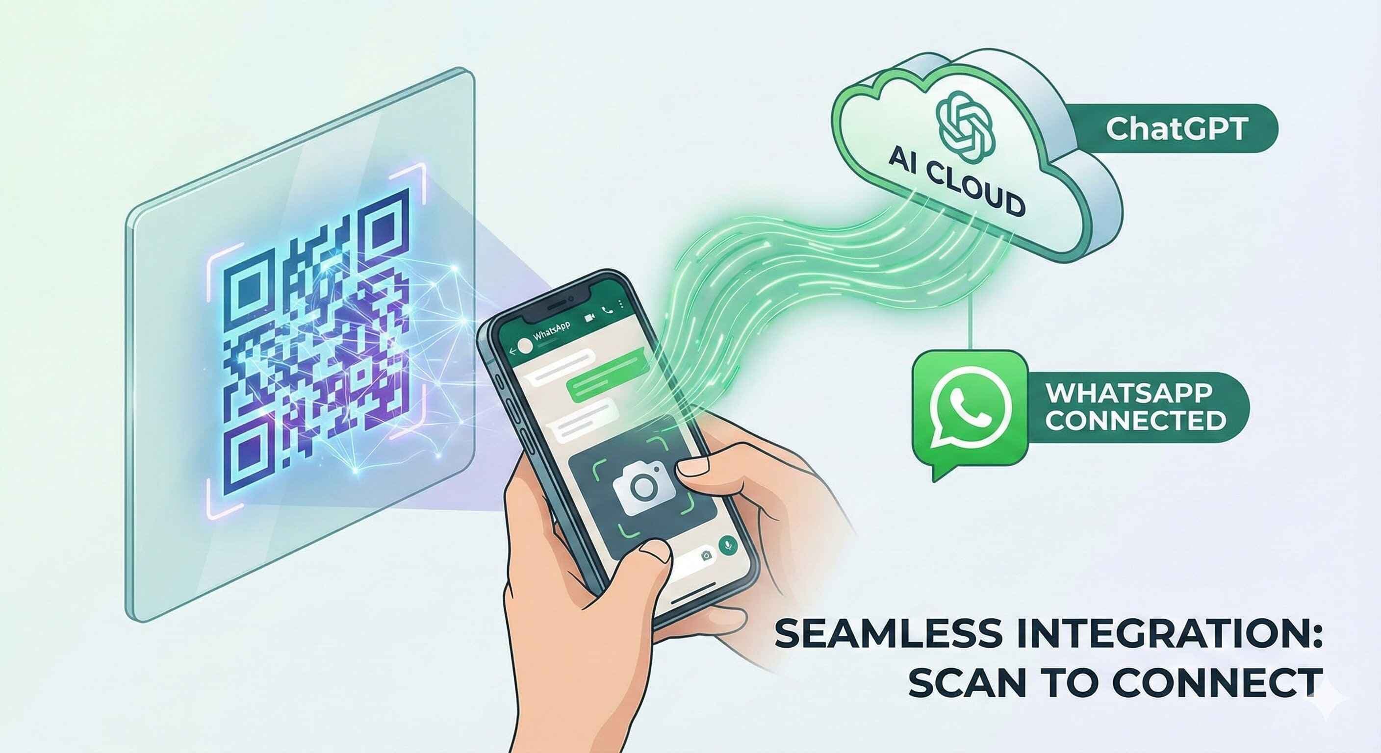סריקת קוד QR לחיבור ChatGPT לוואטסאפ - תהליך חיבור פשוט ומהיר