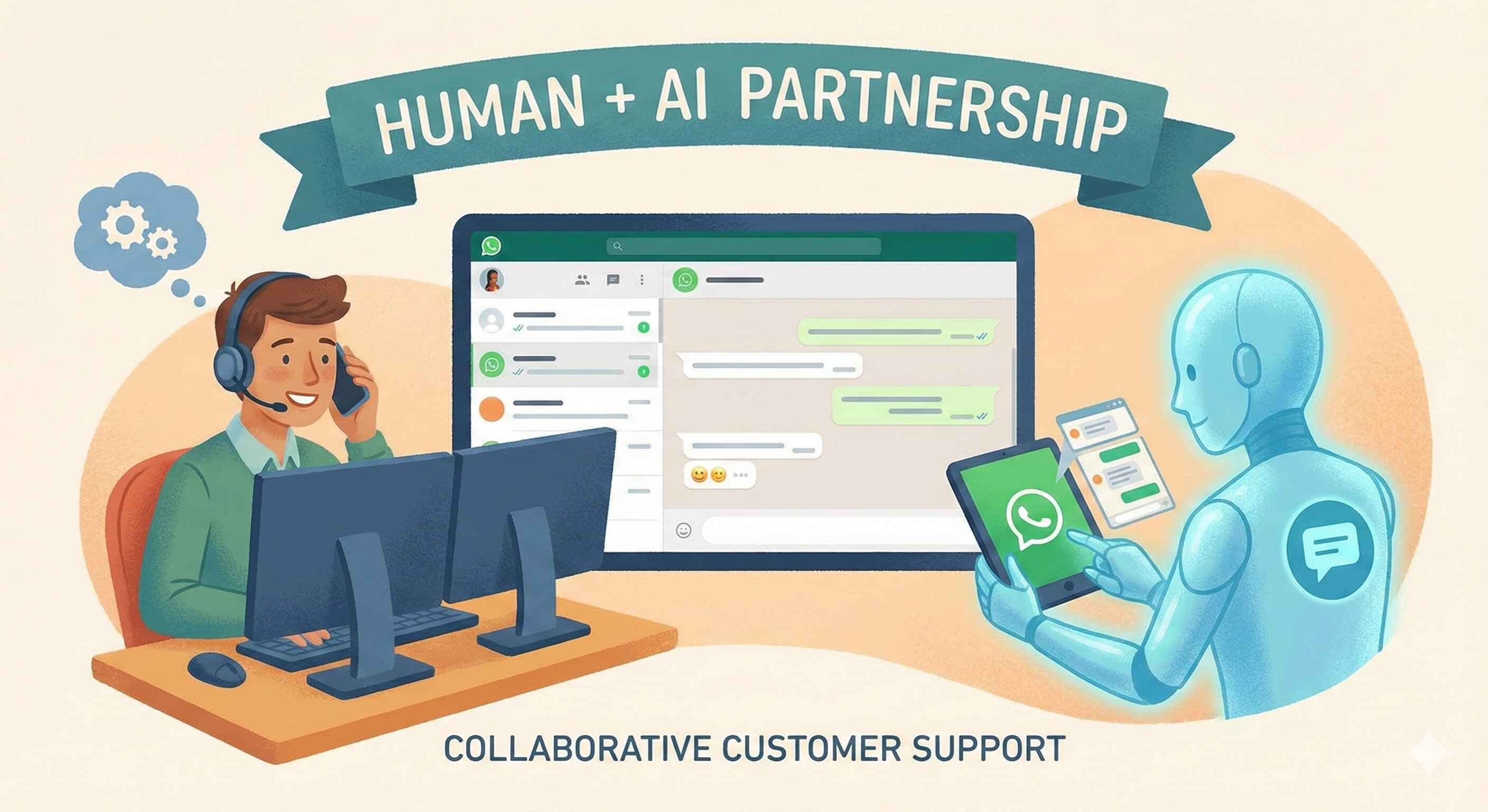 שיתוף פעולה בין תמיכה אנושית לבינה מלאכותית - ליווי מקצועי אישי